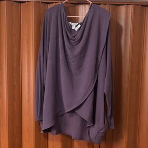 Athleta Plum Purple Cowl Neck Top